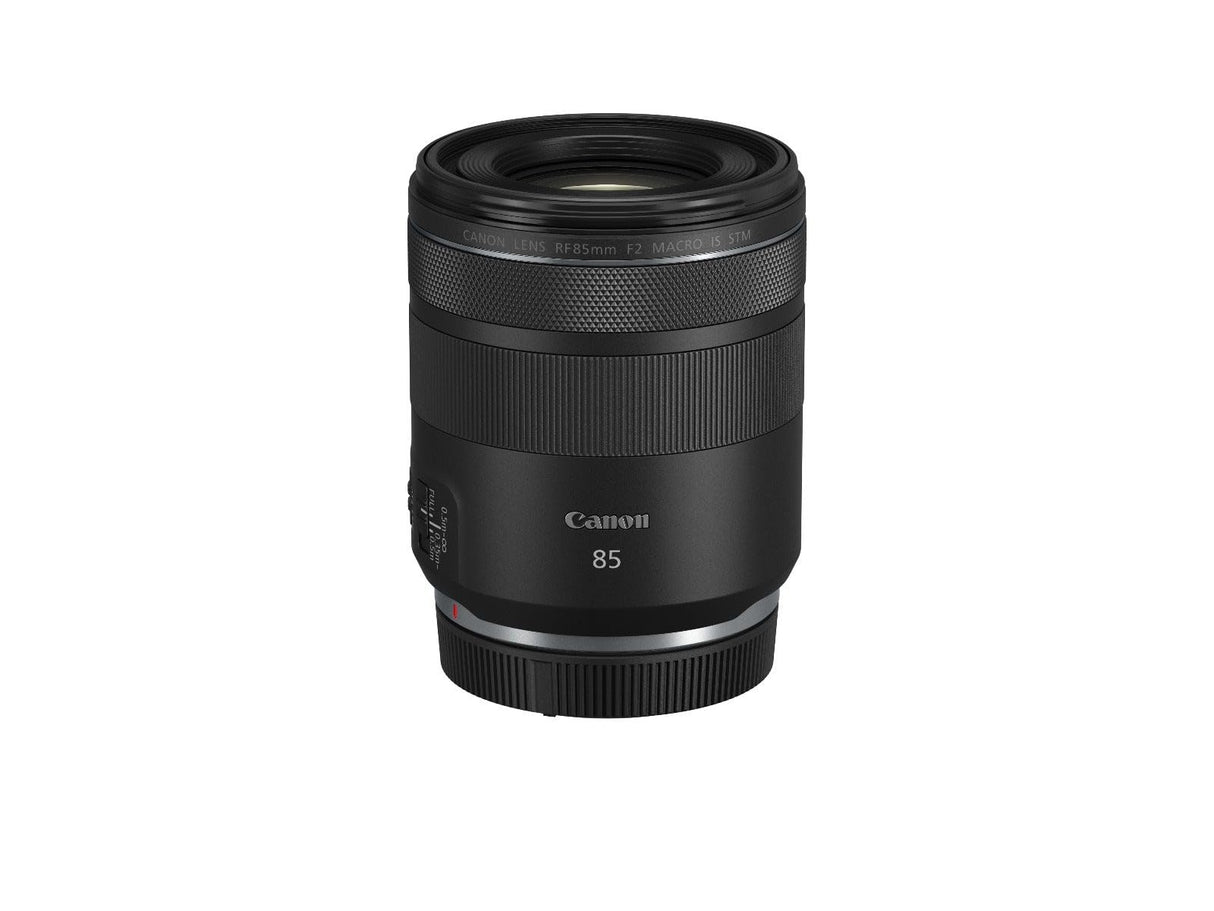 Canon Objetivo Canon RF 85 mm F2 Macro IS STM - Lente estándar Ideal para Retrato, Bokeh y Foto Detalle Incluso con Poca luz, Ligero, Estabilizador óptico 5 Pasos, Compatible con Sistema EOS R, Negro