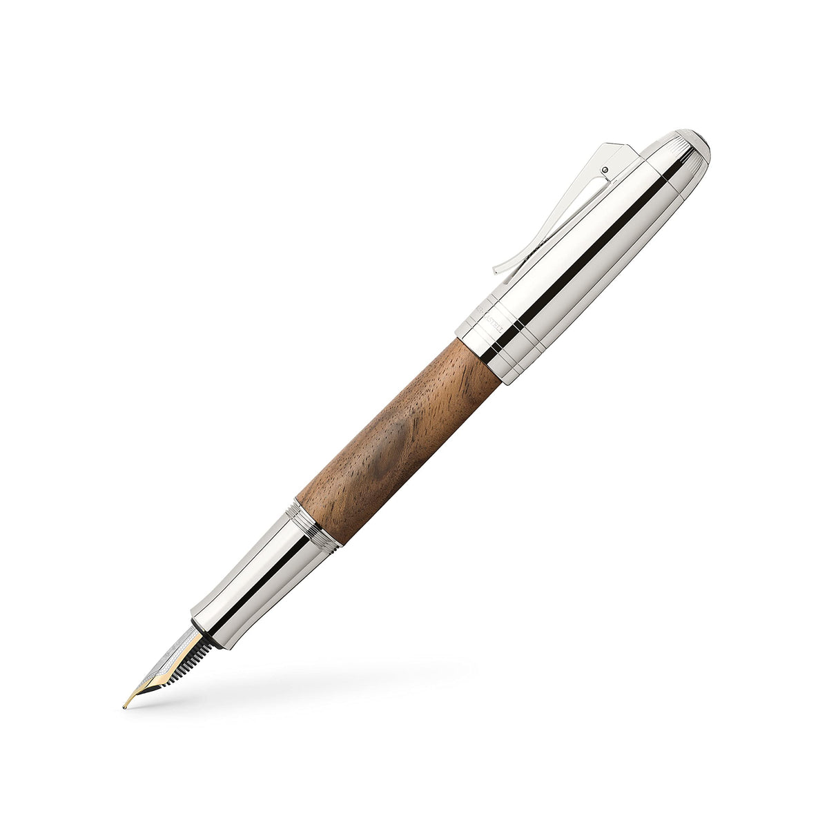 Faber-Castell Graf von 156380 - Estilográfica Magnum en Madera de Nogal - Trazo M