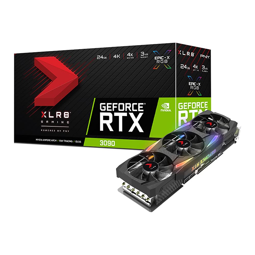 PNY Tarjeta Gráfica GeForce RTX™ 3090 24GB XLR8 Gaming Uprising Epic-X RGB™ Triple Fan