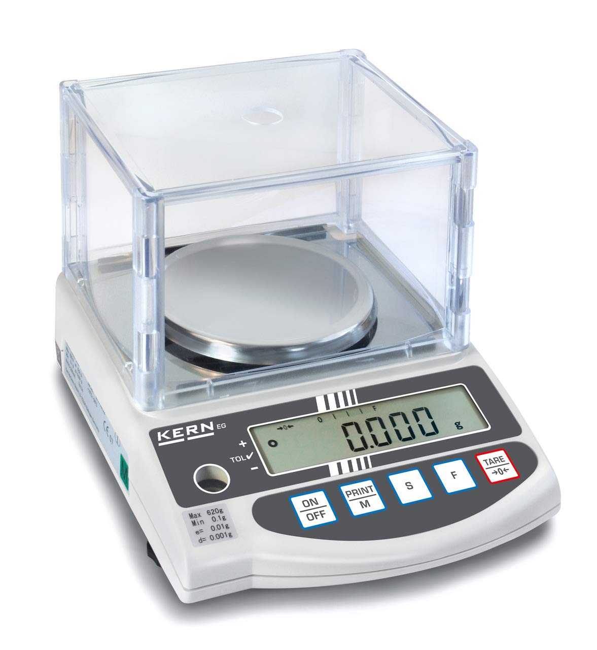 Núcleo – EG 620 – 3 Nm – Báscula de precisión con escaneado Autorización 0,001 g: 620 G – EG 620 – 3 Nm
