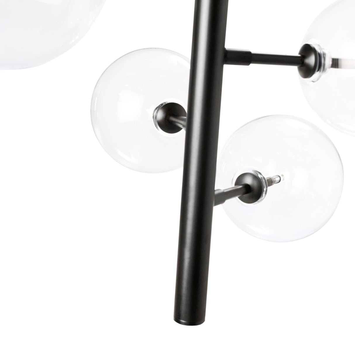 LAMPARA DE TECHO 57X57X64/125 CRISTAL/METAL NEGRO
