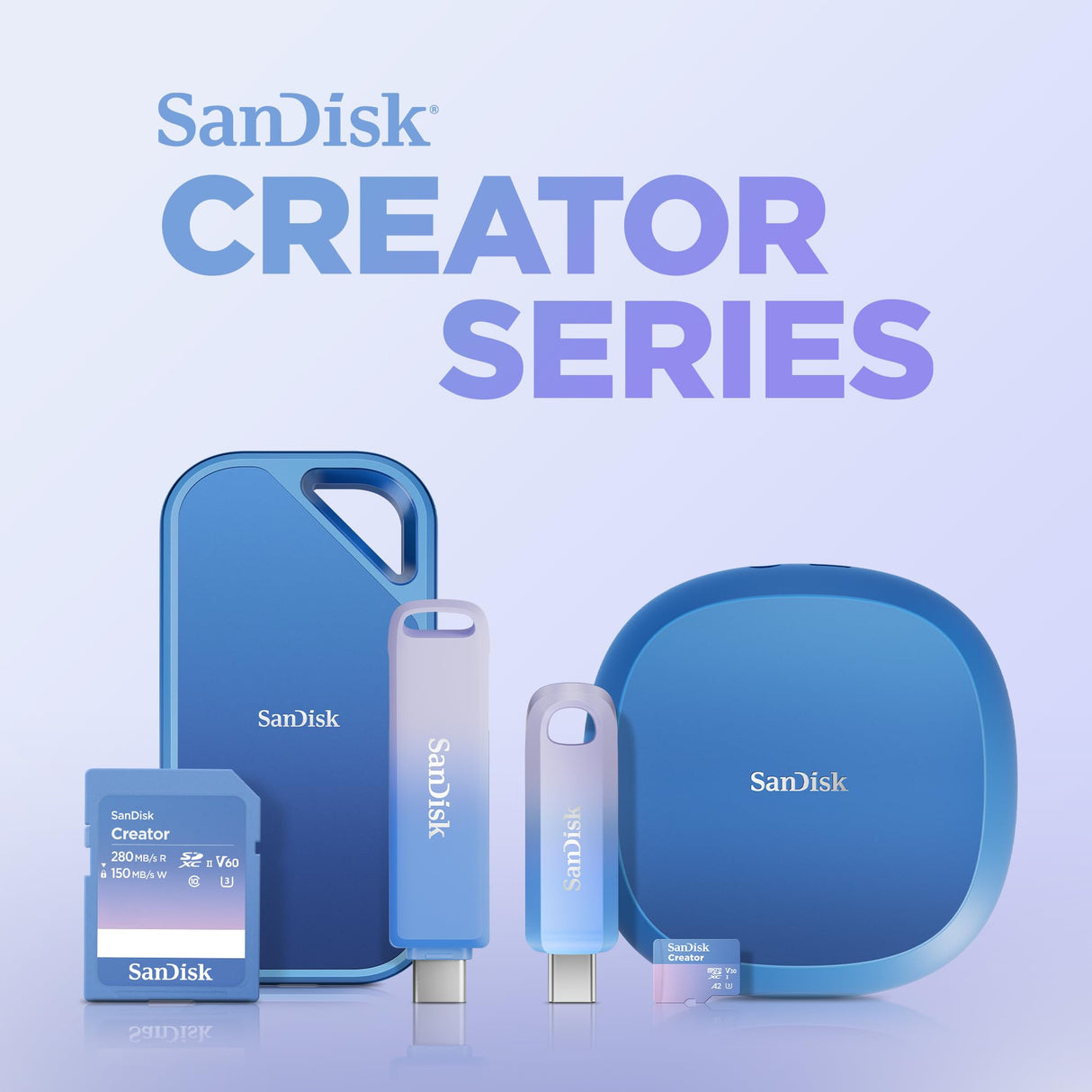 SanDisk Creator SD UHS-II Tarjeta SD 1 TB SDXC, 6K & 4K UHD, V60, hasta 280 MB/s, Software de recuperación de Datos RescuePRO Deluxe, Prueba de Golpes, Temperatura, Agua y Rayos X, Class 10, U3