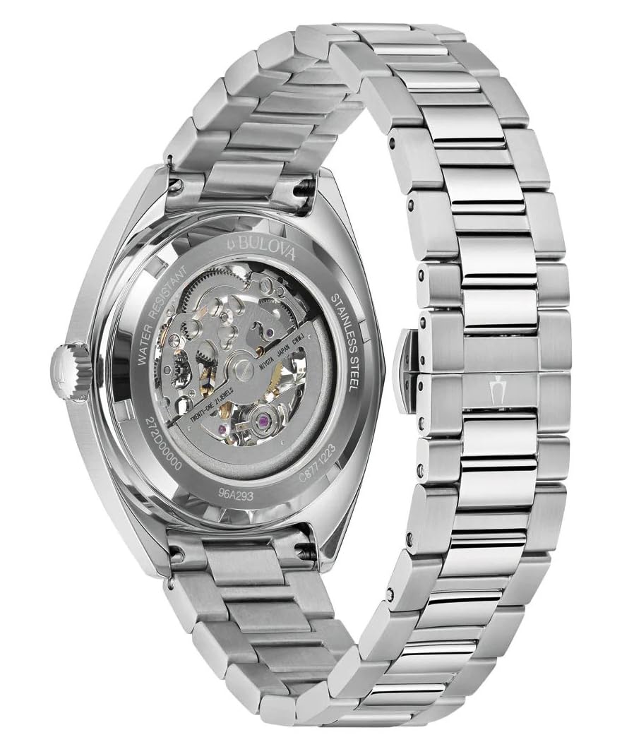 Bulova Reloj Analógico para Hombres de Automático con Correa en Acero Inoxidable 96A293