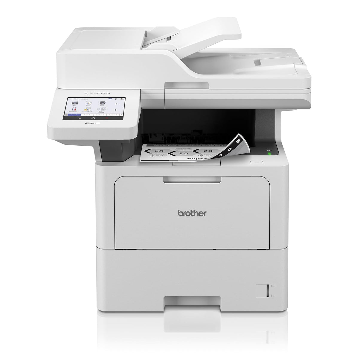 Brother MFCL6710DW, Impresora multifunción láser Monocromo 4 en 1, de Uso Profesional, con dúplex automático en Todas Las Funciones y Tarjeta de Red,