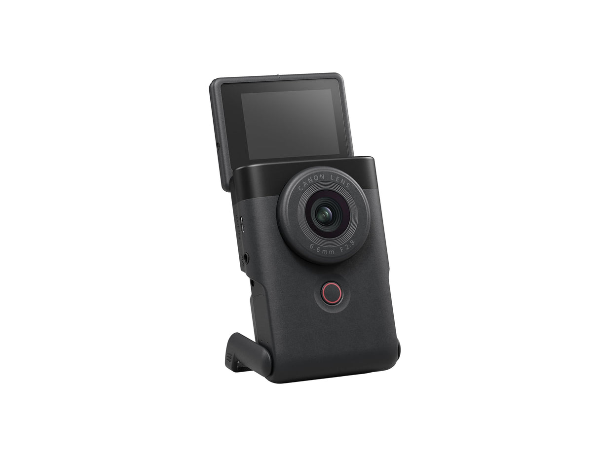 Canon Powershot V10 Vlogging Kit + Accesorios, Cámara Vlogging y Streaming, Sensor 1" 20,9 MP, Vídeo 4K, Objetivo 19mm, Conectividad WiFi, Bluetooth y USB-C, Pantalla Táctil Ángulo Variable, Negro