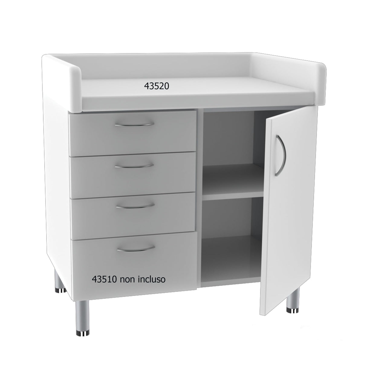 ORLANDINI Cambiador para recién nacidos suave y cómodo, blanco, 92x62 cm, 43520
