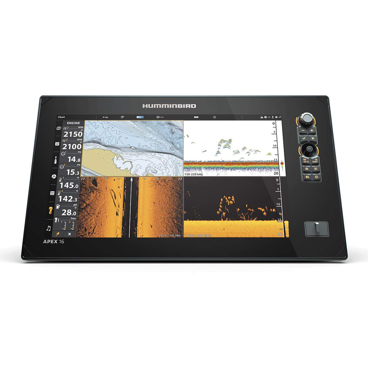 HUMMINBIRD NS-774 Apex 16 MSI+ CHARTPLOTTER, Unisex-Adult, Black