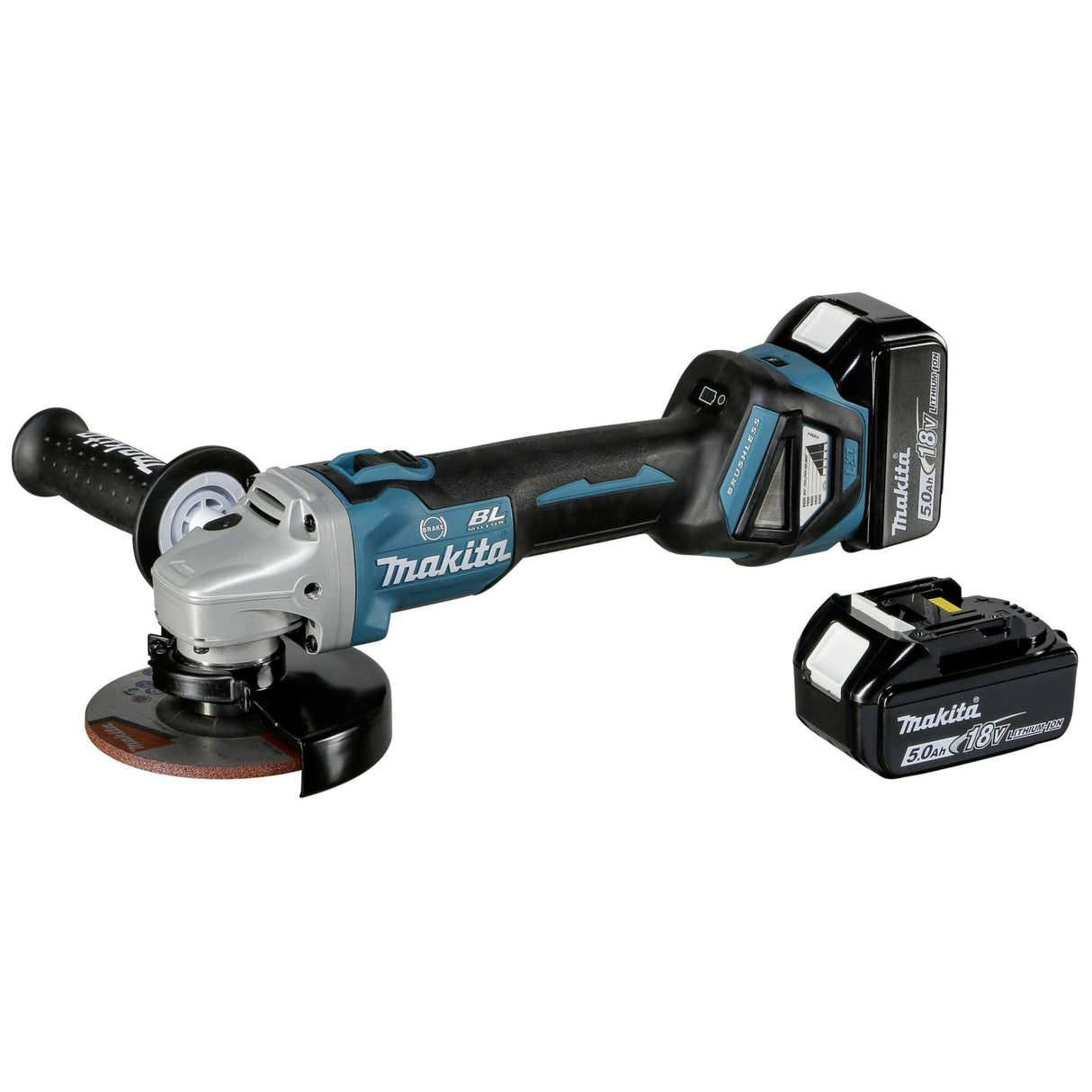 Meuleuse Batterie Makita dga514rtju BL AWS + 2 x 5.0 ah + mak-pac