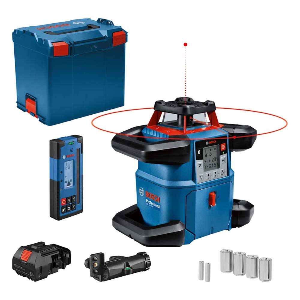 Bosch Professional Nivel láser giratorio sistema de 18V GRL 600 CHV (función aplicación, alcance Ø: hasta 600m, en L-boxx)