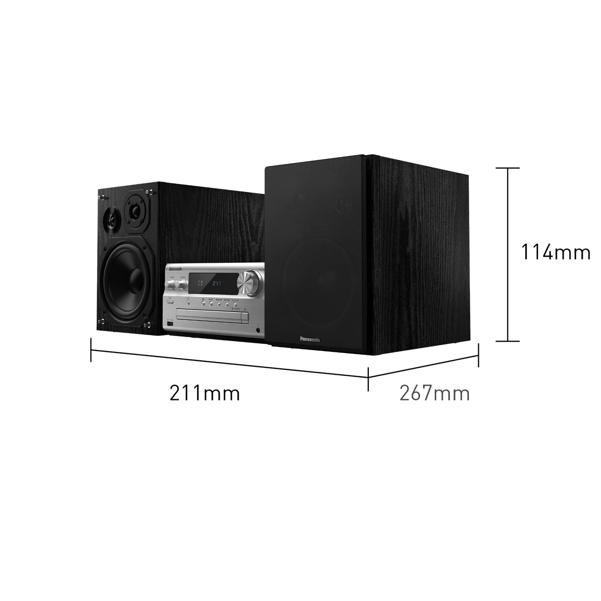 Technics SC-PMX802E-S Sistema Hi-Fi Premium con Radio Dab, Reproductor de CD y Transmisión de Alta Resolución, Chromecast Integrado, Bluetooth, AirPlay 2, Altavoces de 3 Vías, Plateado