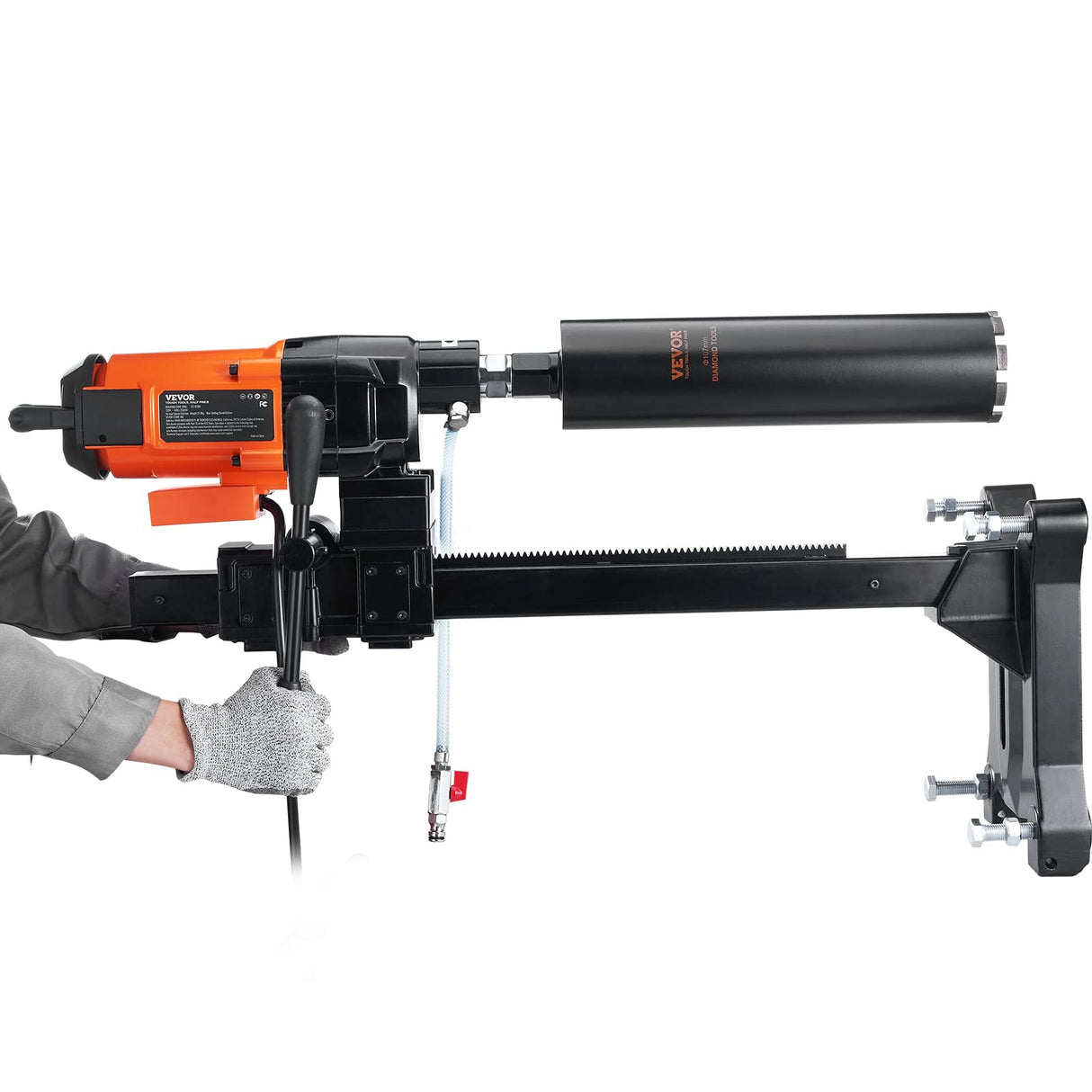 VEVOR Taladro de Diamante Diámetro Máximo de 26 cm Máquina Perforadora de Diamante Profundidad de 60 cm Taladradora Diamantina Húmeda 2500 W 750 rpm para Agujeros Construcción de Hormigón Armado