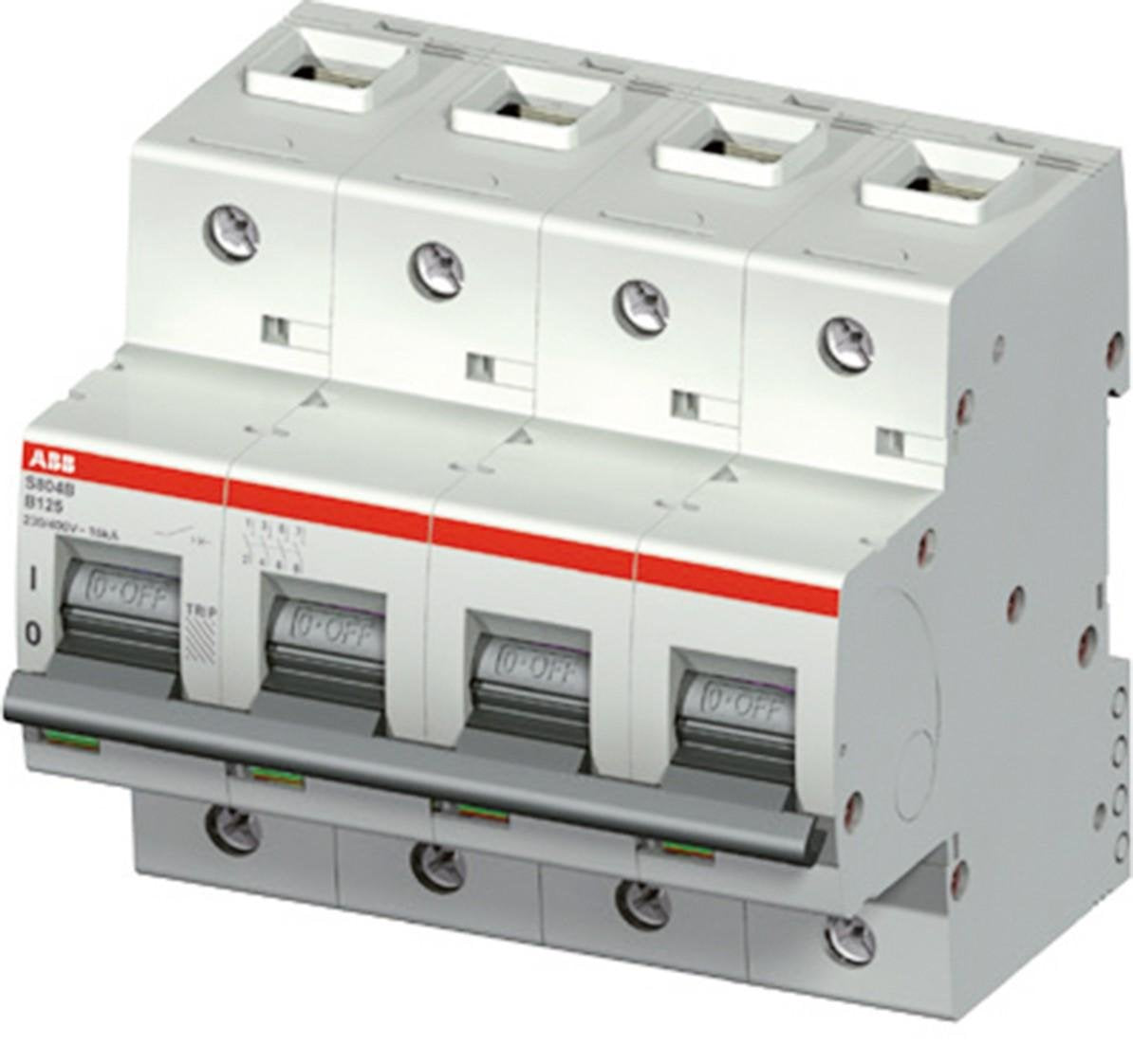 Abb-entrelec s800-c - Interruptor automático s804b-c125 4 polos 125a curva c 16ka