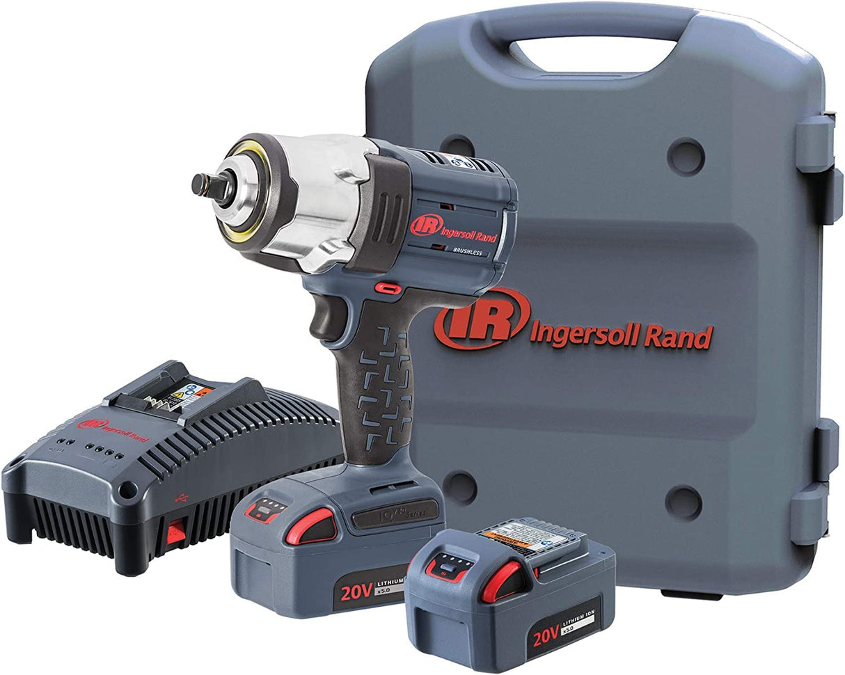 Ingersoll-Rand Llave Impacto W7152-K22-EU, 1/2'', 2040 Nm Torsión, 20V Batería, Sistema IQV Power Control, Con Kit Completo