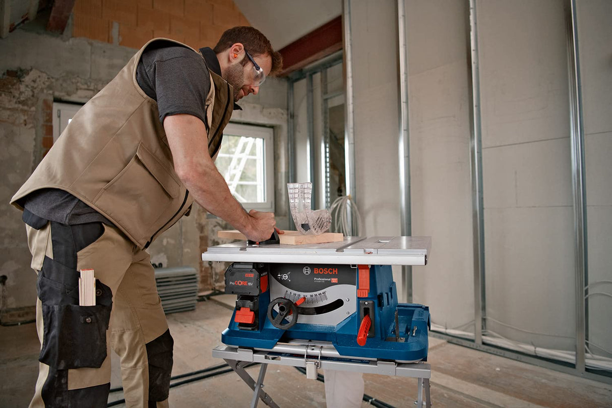Bosch Professional BITURBO sierra circular de mesa a batería GTS 18V-216 (Ø de la hoja de sierra 216 mm, sin batería ni cargador, en caja)