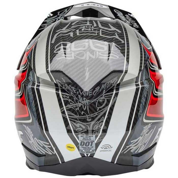 BELL Helmet Moto 10 Sphercal FASTHOUSE DITD 25 Gris/Rojo M ECE6