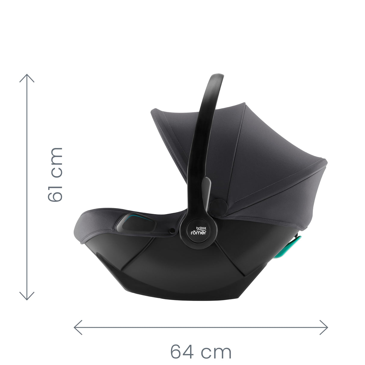 BRITAX RÖMER portabebés BABY-SAFE CORE, silla de coche para bebés desde el nacimiento hasta los 83 cm (15 meses), Space Black