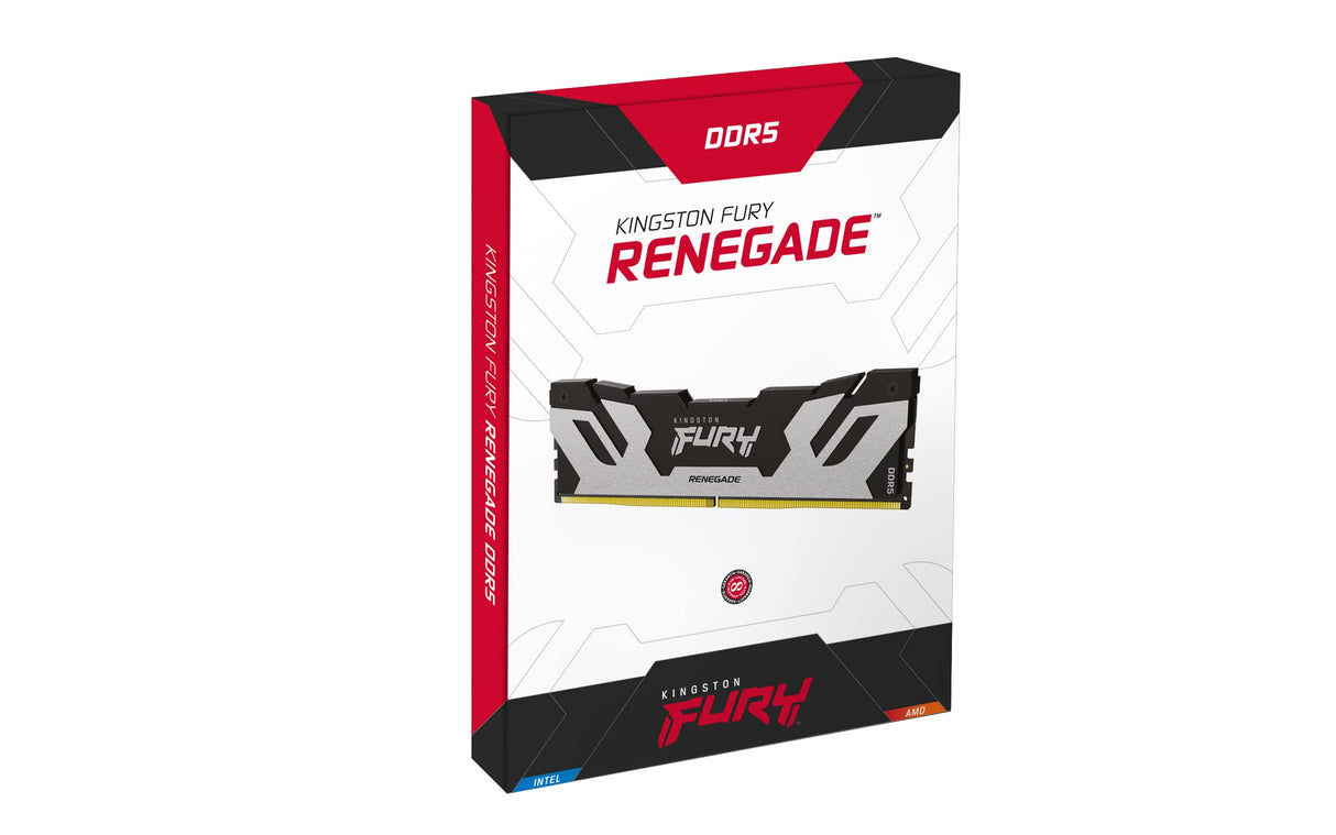 Kingston Fury Renegade DDR5 Plata/Negro XMP 48GB (2x24GB) 8000MT/s CL38 DIMM Memoria Gamer para Ordenadores de sobremesa Kit de 2 - KF580C38RSK2-48