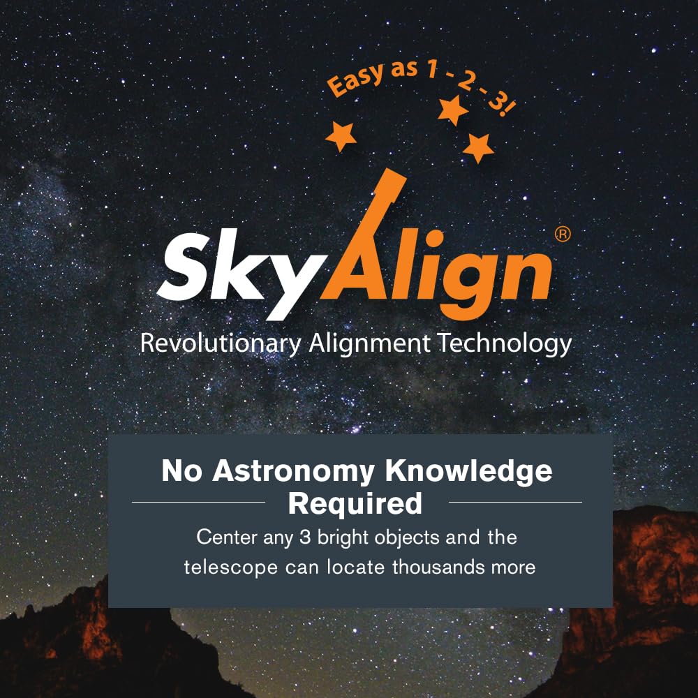 Celestron 11068 NexStar 6SE Telescopio computaricado Schmidt-Cassegrain con Montaje Totalmente automatizado, tecnología SkyAlign y Revestimiento XLT, Negro/Naranja