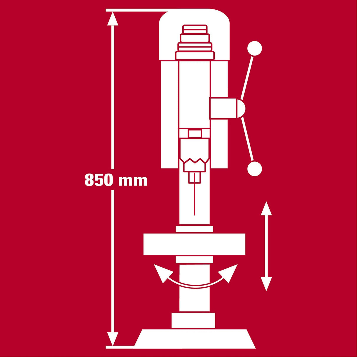 Einhell Taladro de columna TC-BD 630/1 (630 W, profundidad de perforación máx. 60 mm, tope de profundidad de perforación ajustable, diámetro de broca máx. 16 mm)