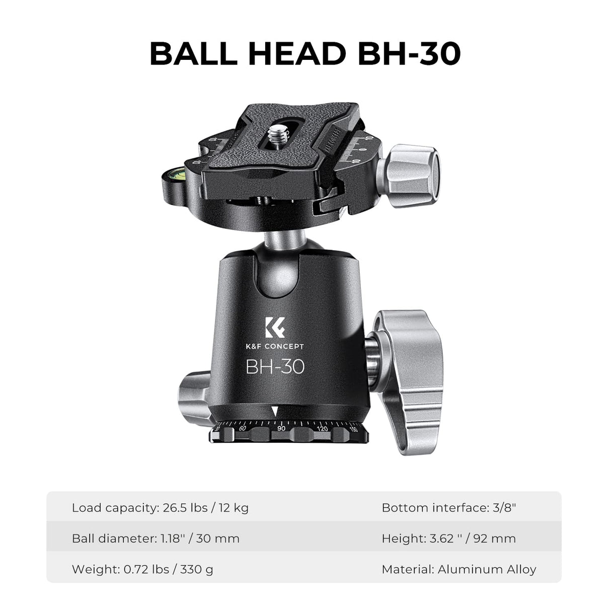 K&F CONCEPT Trípode Cámara,173cm Trípode de Carbono Fotografía Compacto y Professional con 360° Rótula de Bola y Placa de Liberación para Cámara DSLR X254C4