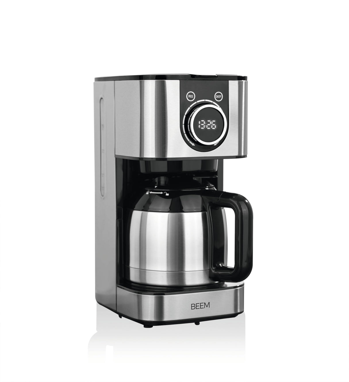 BEEM FRESH-AROMA-SWITCH Cafetera de filtro - Thermo | Acero inoxidable | Jarra térmica de 1 l | Elegante rueda de control | Temporizador de 24 horas | 800 W | Para 4-8 tazas