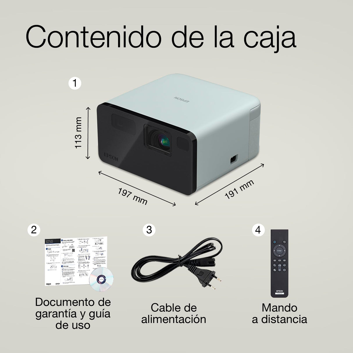Epson EF-21G Mini Smart Laser Projector | Proyector Portátil Full HD, 1920 x 1080p, Altavoz Bluetooth de 5W, Proyección a Pared, Suelo o Techo, 1000 Lúmenes, Google TV | 150", Verde