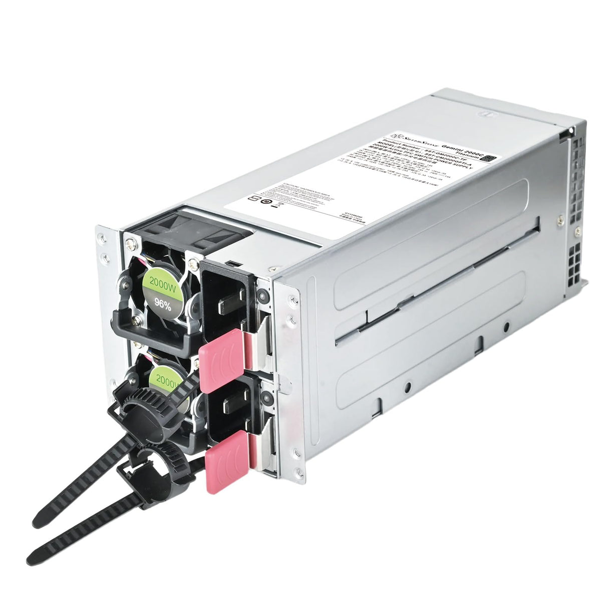 SilverStone Gemini 2000C Titanium, 80PLUS Titanium 2000W+2000W 2U CRPS Redundantes Netzteil, SST-GM2000C-TF