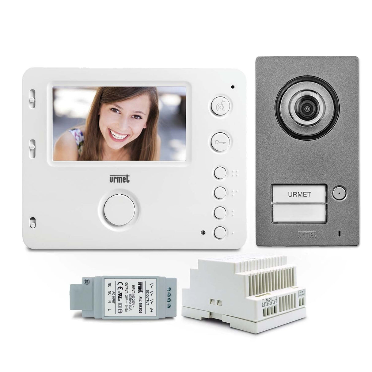 Urmet 1722/93 - Kit de videófono, monofamilial, manos libres Miro y placa de llamada Mikra2 1722/83