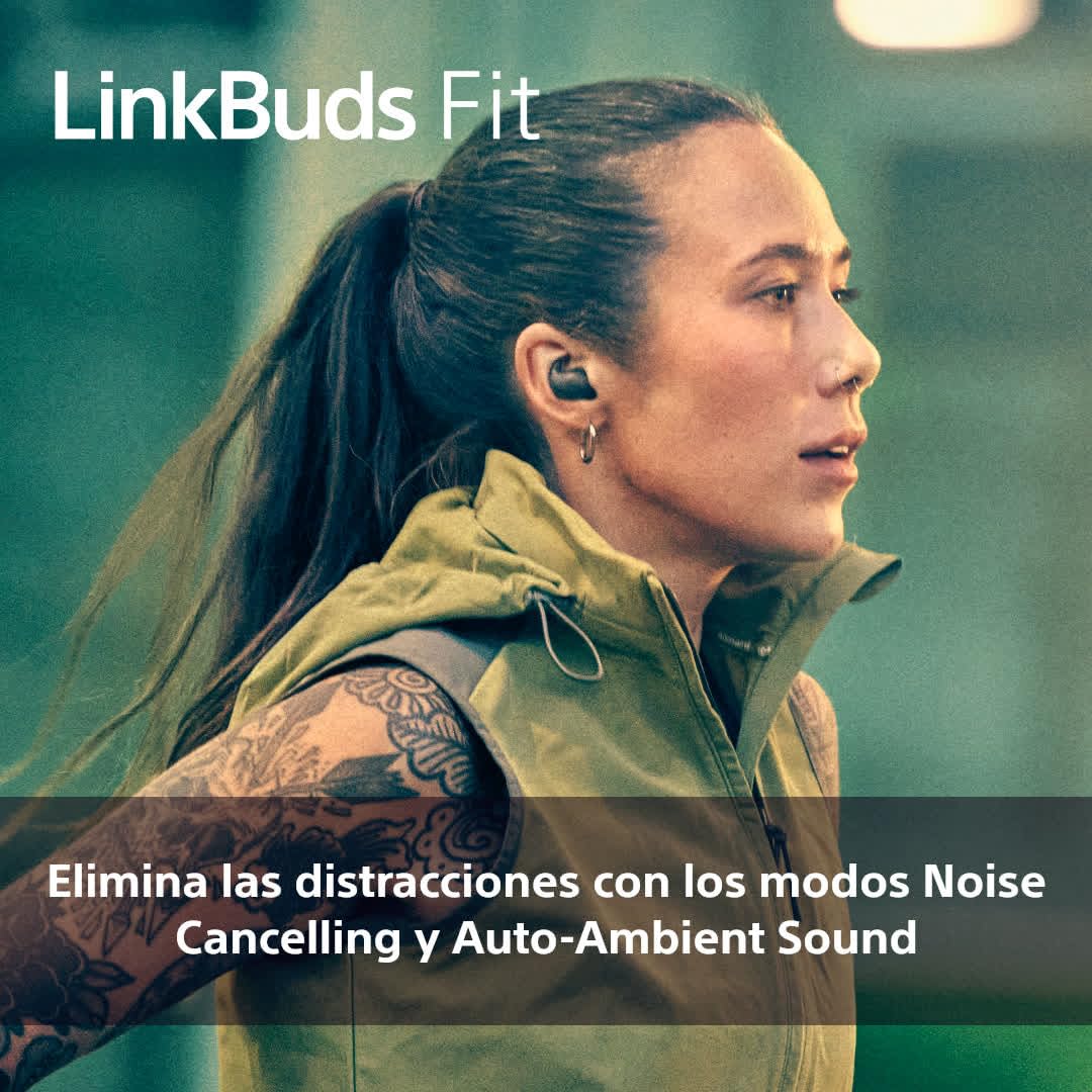 Sony LinkBuds Fit – Auriculares bluetooth True Wireless con Noise Cancelling - Cómodos todo el día, IPX4, Hi-Res Audio, Ambient Sound Mode, 21 h autonomía, conexión multipunto, iOS y Android - Violeta