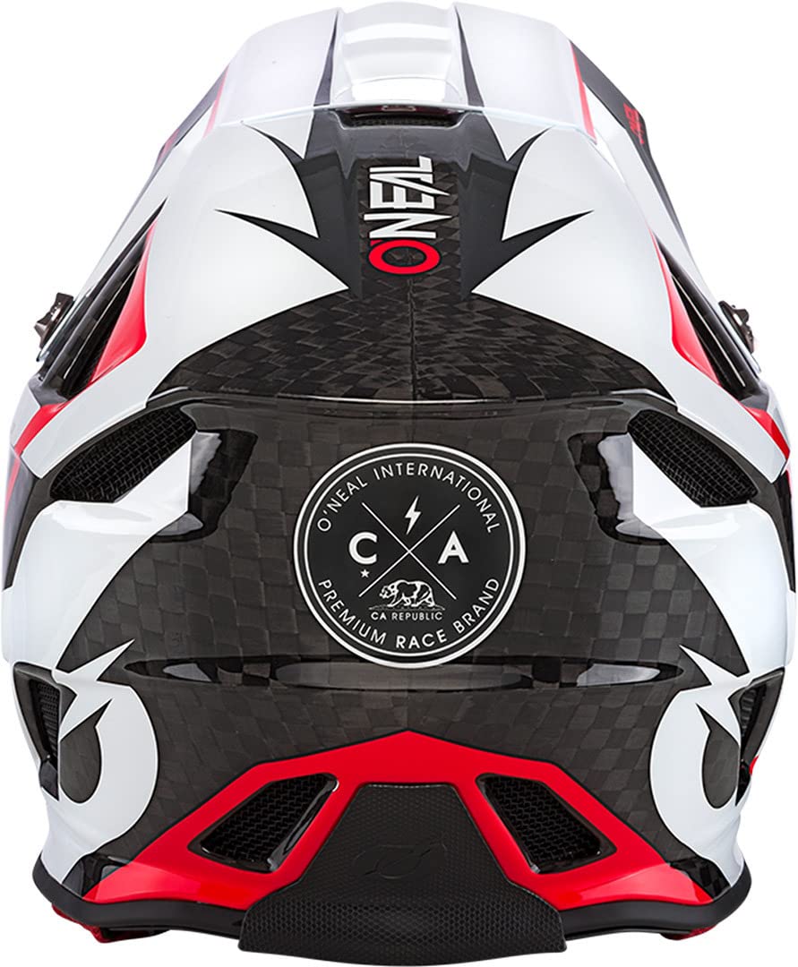 O'NEAL | Casco de Ciclismo de montaña | MTB Downhill | Tecnología de absorción de Impactos IPX®, Carcasa Ligera de Fibra de Carbono | Casco Blade Carbon IPX® GM | Adulto | Negro Blanco | Talla XL