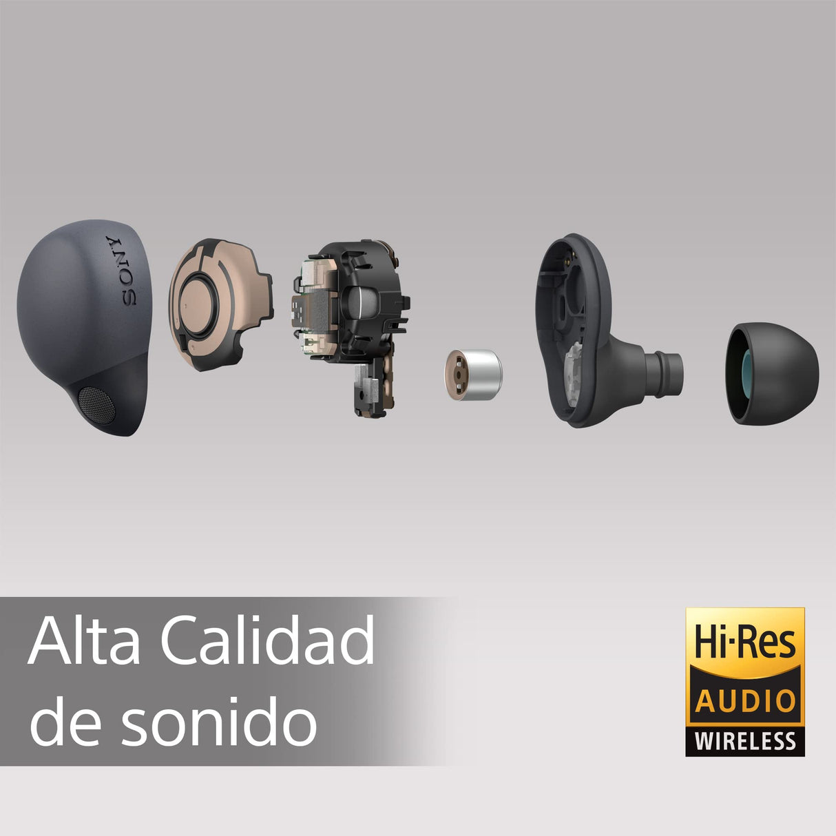 Sony Auriculares LinkBuds S True Wireless Noise Cancelling, Conexión Bluetooth multipunto, Micrófono para Llamadas de teléfono, Bluetooth 5.2, Azul Tierra