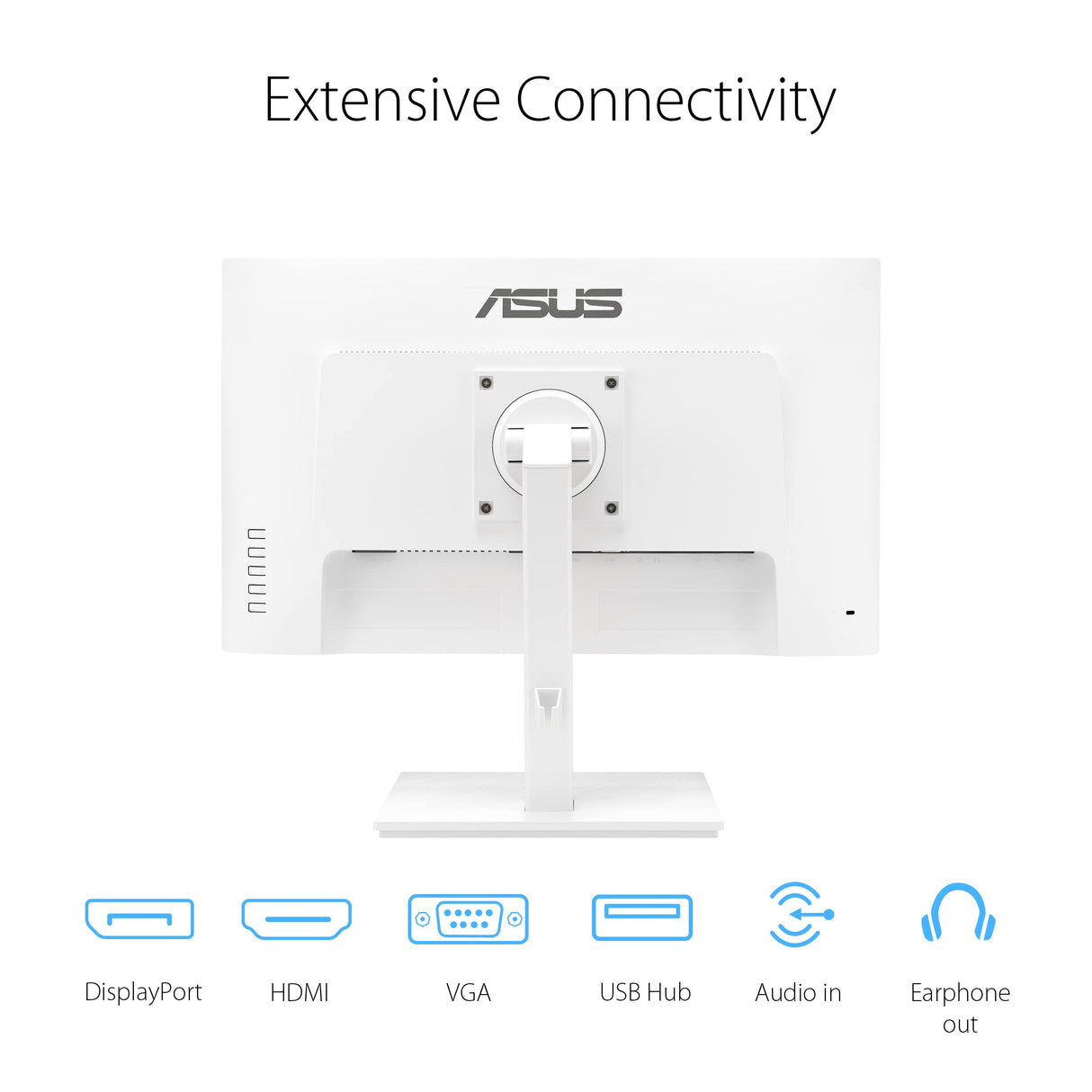 Asus VA24EQSB-W - Monitor Profesional de 23.8 Pulgadas, Full HD, IPS, Sin Marco, 75 Hz, Sincronización Adaptativa, Luz Azul Baja, Sin Parpadeos, Diseño Ergonómico, Montaje en Pared