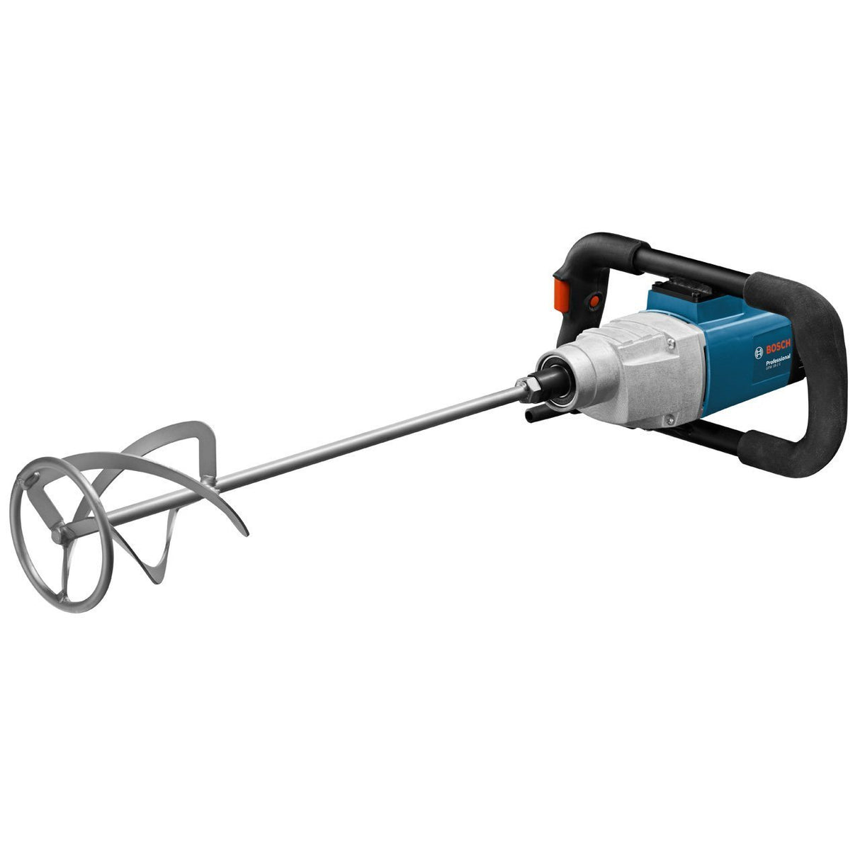 Bosch Professional GRW 18-2 E - Mezclador hormigón y pintura (1800 W, 2 velocidades, 450/1050 rpm, control de velocidad, en caja)
