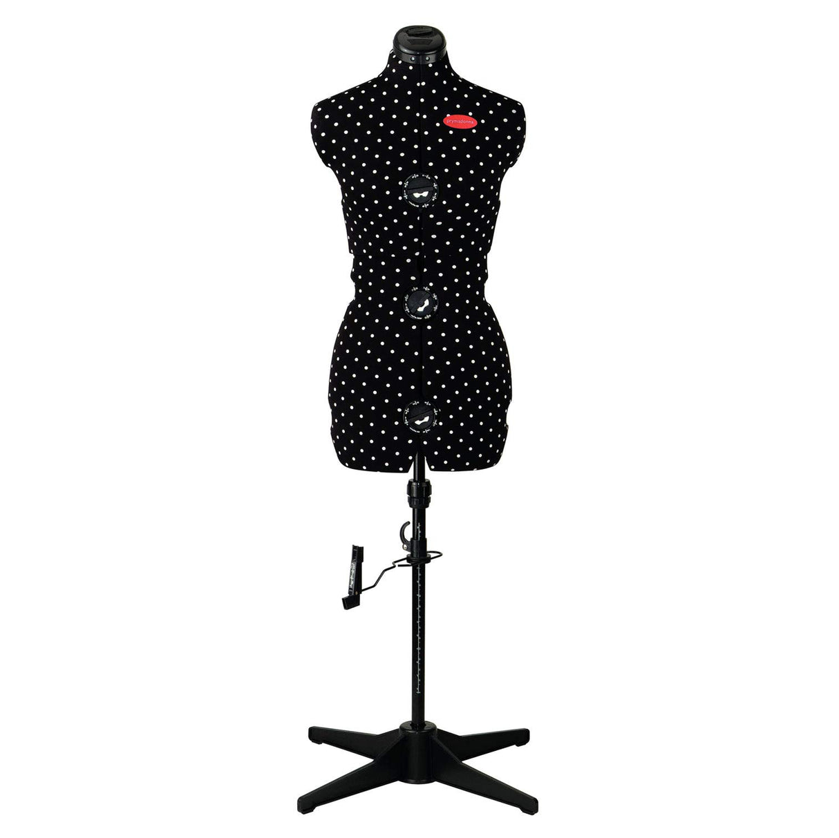 Prym 611752 Prymadonna Polka Dots-Busto de Sastre, Talla S, Negro con Puntos Blancos, Size S (36-42)