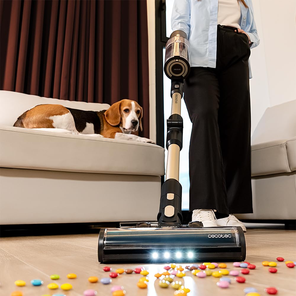 Cecotec Aspiradora Escoba Sin Cable Conga Rockstar 5500 Hurricane Station Pet Flex, Max 220AW 700W, Base Autovaciado, Hasta 90min Autonomía, Cepillo antienredo, Tubo flex, Ciclón paralelo, Acc mascota
