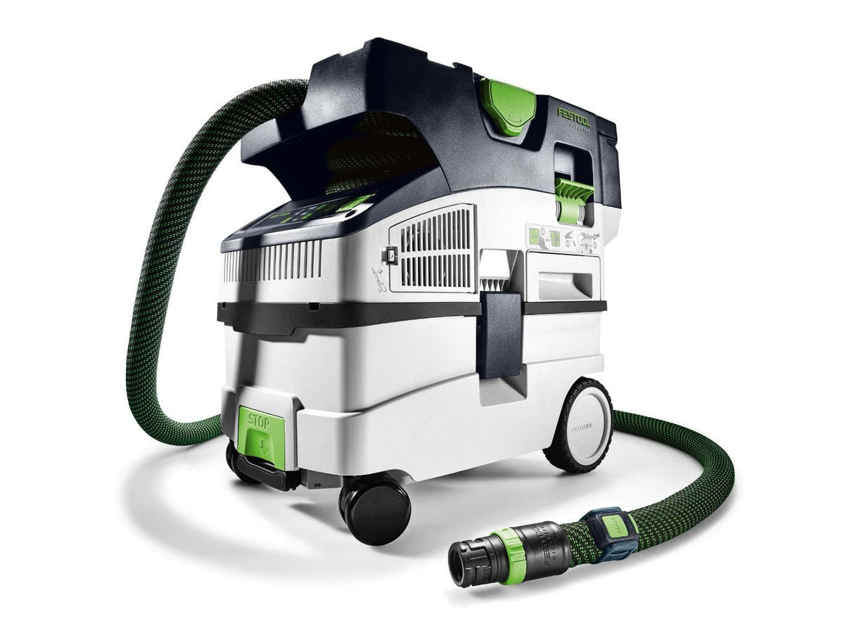 Festool Aspirador inalámbrico CTMC MIDI I-Basic CLEANTEC (con filtro principal, bolsa de filtro SELFCLEAN, manguera de aspiración lisa Ø 27/32 x 3,5 mR, mando a distancia para aspiradora)