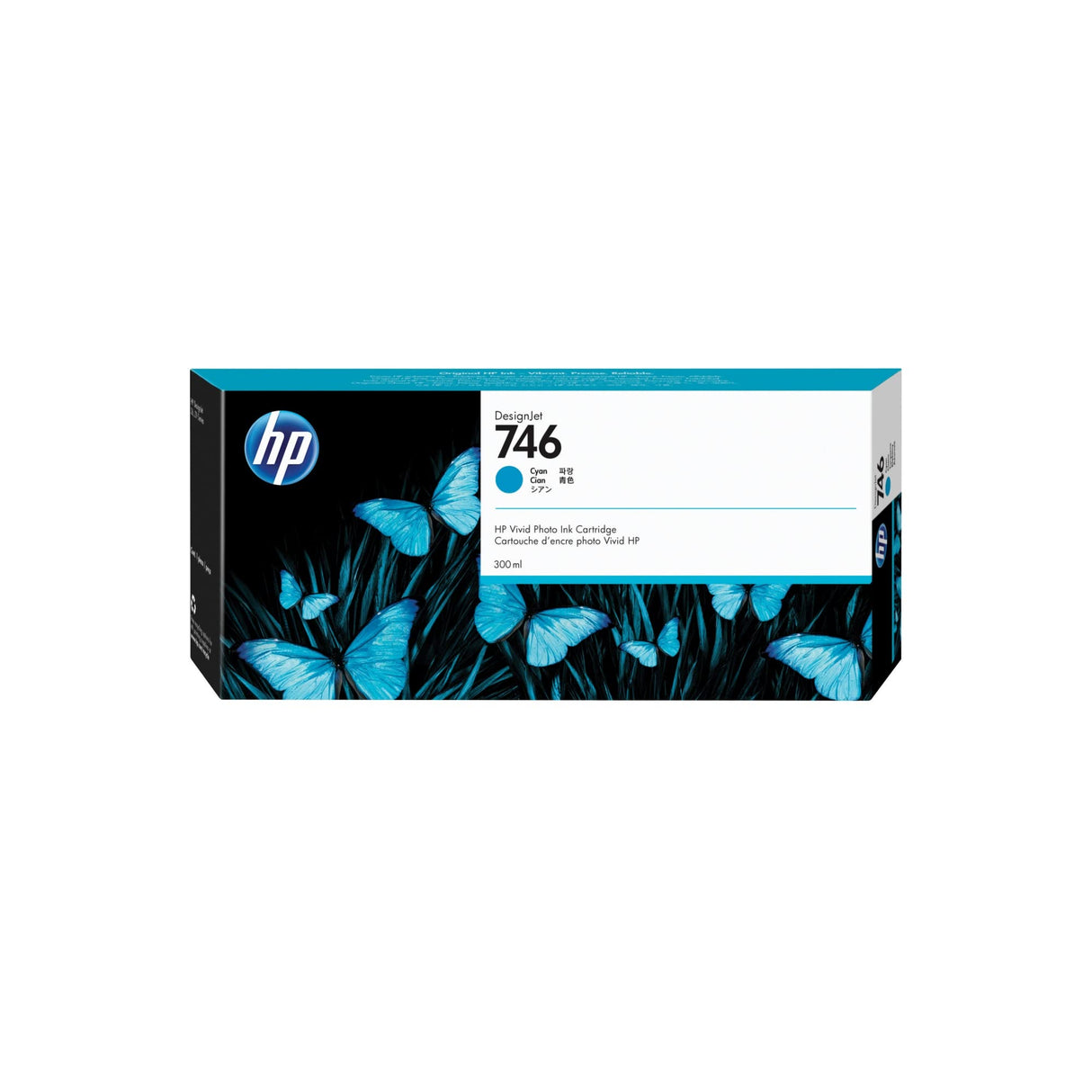 HP 746 P2V80A Cian, Cartucho de Tinta Original HP DesignJet, de 300 ml, para Impresoras HP DesignJet Serie Z6+ y Z9+