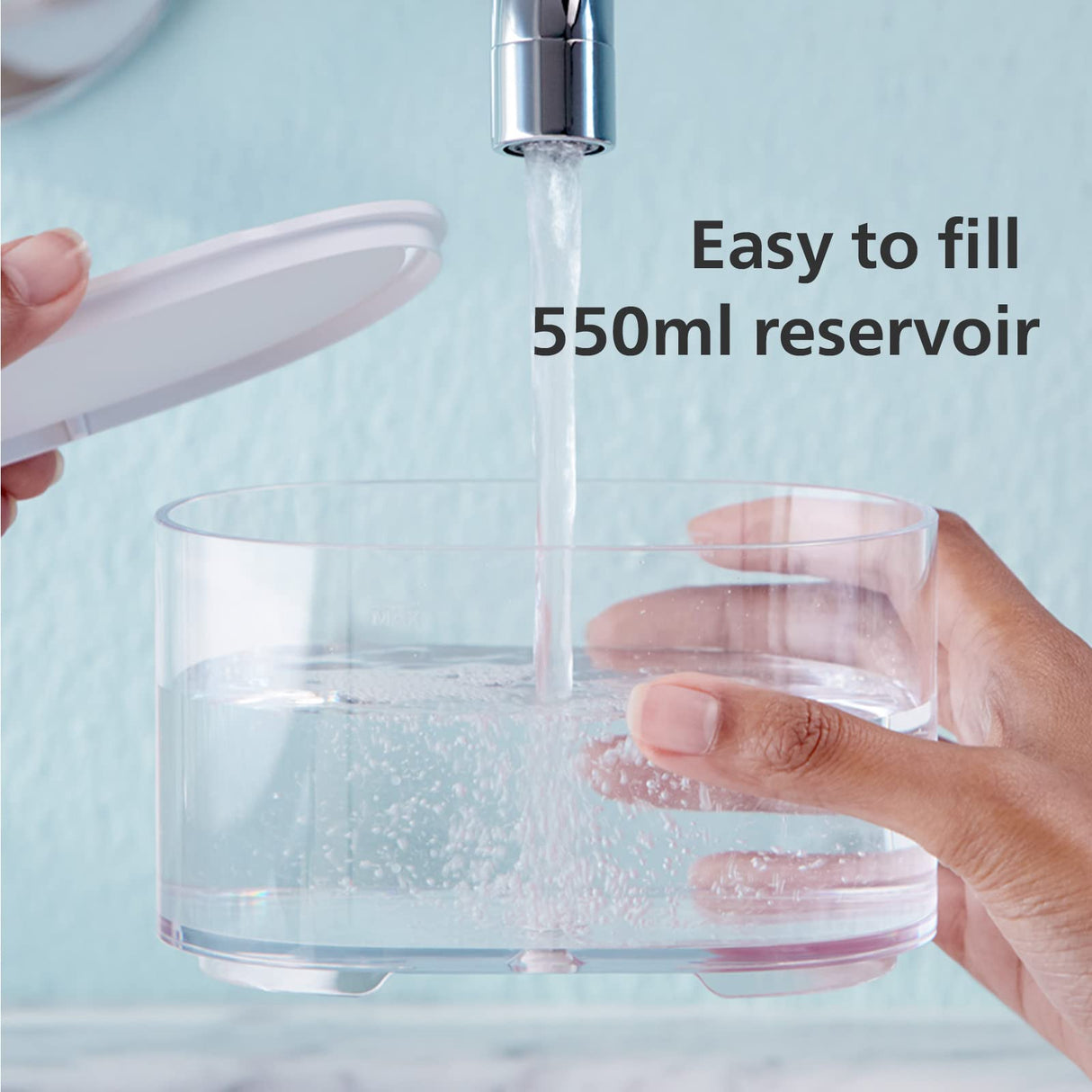 Philips Irrigador oral Sonicare Power Flosser 3000 con Tecnología Quad Stream Modelo HX3711/20,White,1 item,1.0 unidad, Blanco, con depósito