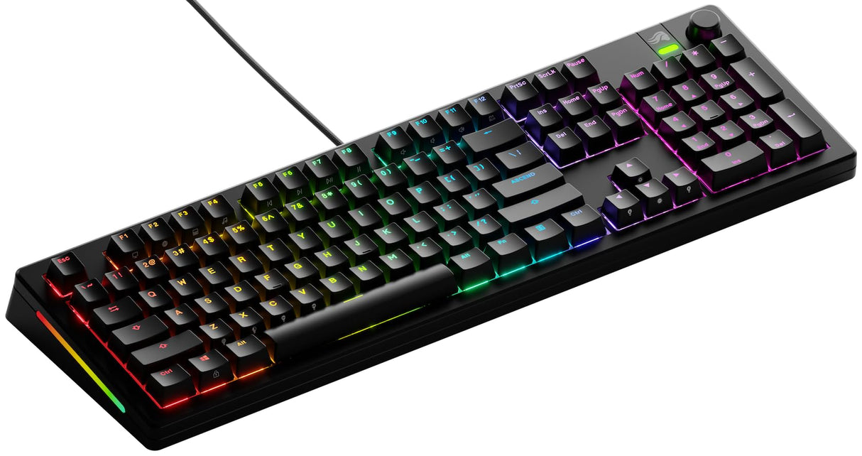 Glorious Gaming GMMK 3 anpassat mekaniskt gamingtangentbord, 100% fullstorlek, modulärt packningssystem, doubleshot PBT, aluminiumplatta, utbytbara 3- Och 5-stiftsbrytare, USA QWERTY - Svart