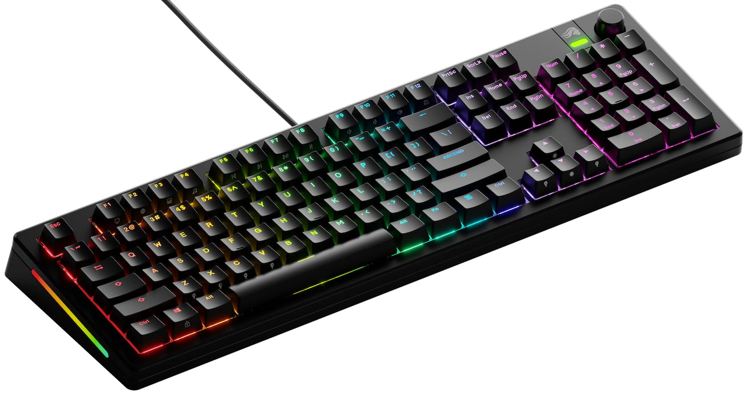 Glorious Gaming GMMK 3 anpassat mekaniskt gamingtangentbord, 100% fullstorlek, modulärt packningssystem, doubleshot PBT, aluminiumplatta, utbytbara 3- Och 5-stiftsbrytare, USA QWERTY - Svart