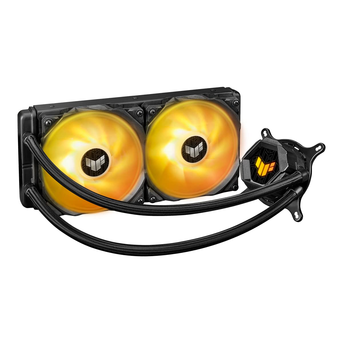 TUF Gaming LC 240 ARGB - Sistema de refrigeración líquida todo en uno con Aura Sync y dos ventiladores de radiador TUF ARGB de 120 mm