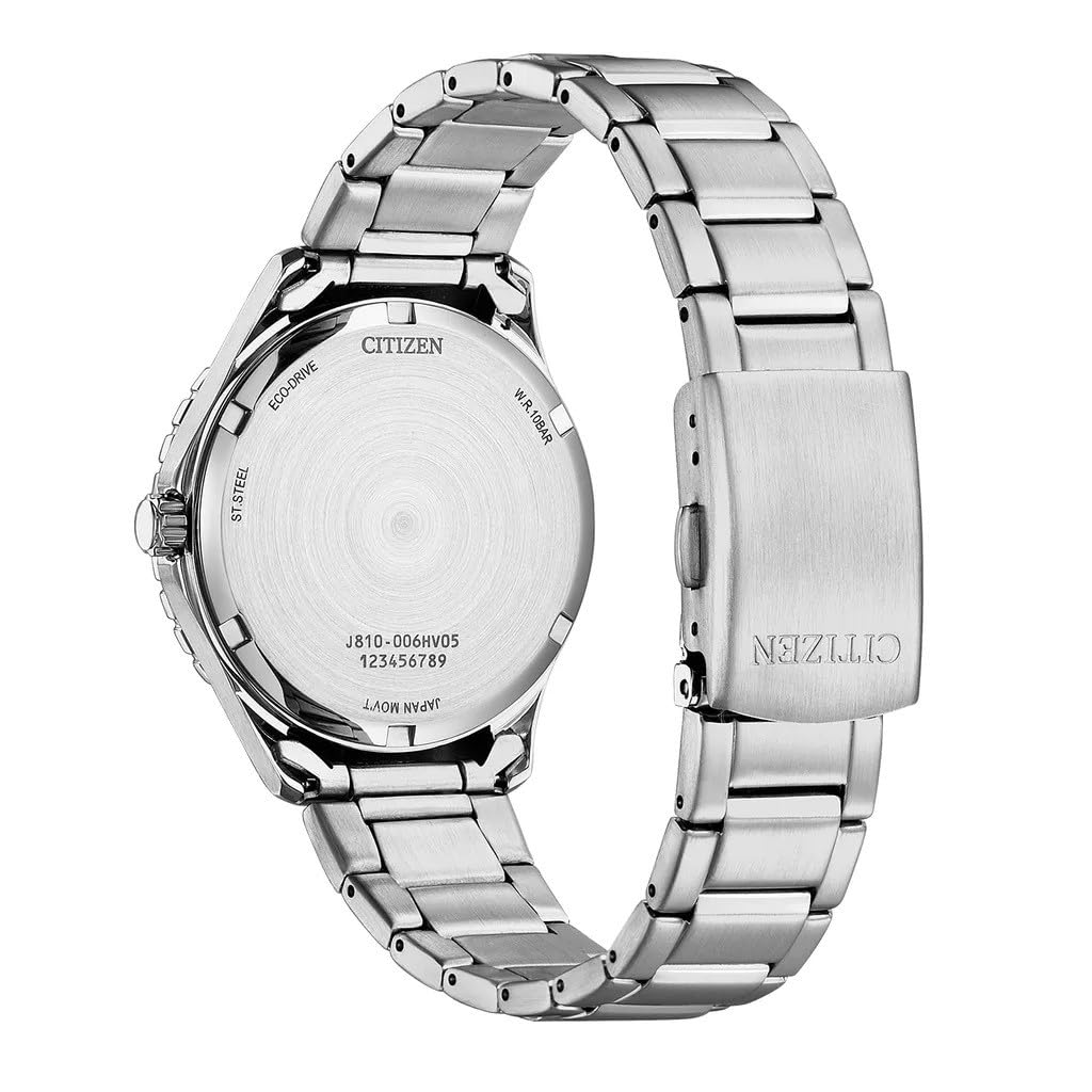 CITIZEN AW1821-89L - Reloj analógico de Cuarzo para Hombre con Correa de Acero Inoxidable, Azul, Talla única, Pulsera