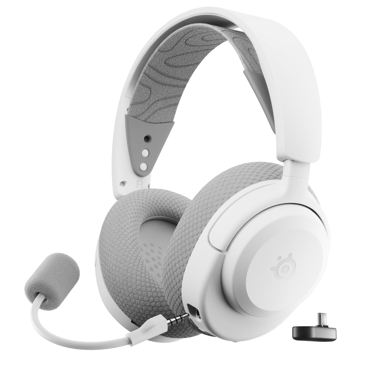 SteelSeries Arctis Nova 3P Wireless Auriculares Gaming multiplataforma - App - Batería 40h - Controladores magnéticos de neodimio - 2,4 GHz/Bluetooth - Micro extraíble - PS5, PS4, PC, Switch -Blanco