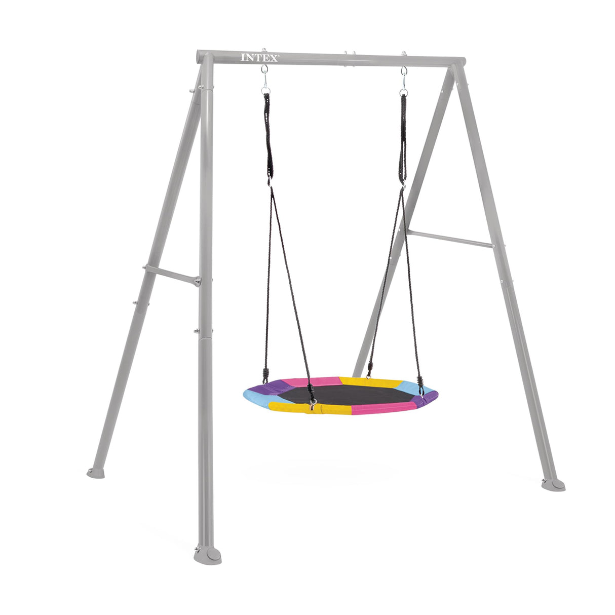 Intex 44112 – Columpio con balancín Nido Octogonal, Acero, Gris, 201 x 235 x 200 cm