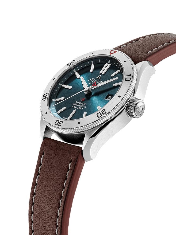 Alpina Reloj Analógico para Hombre de Cuarzo con Correa en Acero Inoxidable mid-39664