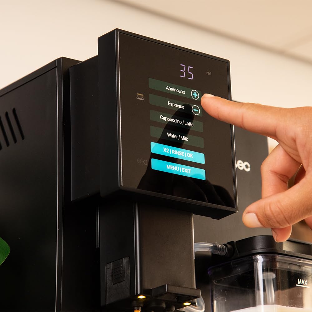 Cecotec Cafetera Superautomática Cremmaet Compactccino. 1350 W, Thermoblock, Bomba de Presión de 19bars, Sistema Plug&Play, Depósito de Café con Molinillo Integrado, Limpieza Automática