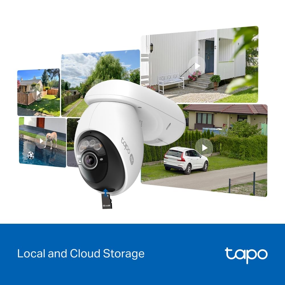 Tapo C660 Kit - Cámara de Seguridad WiFi 4K 8MP, Pan/Tilt 360°, Zoom Digital 18×, Visión Nocturna Color Starlight, Panel Solar, Batería 10 000mAh, Detección IA Gratuita, IP65