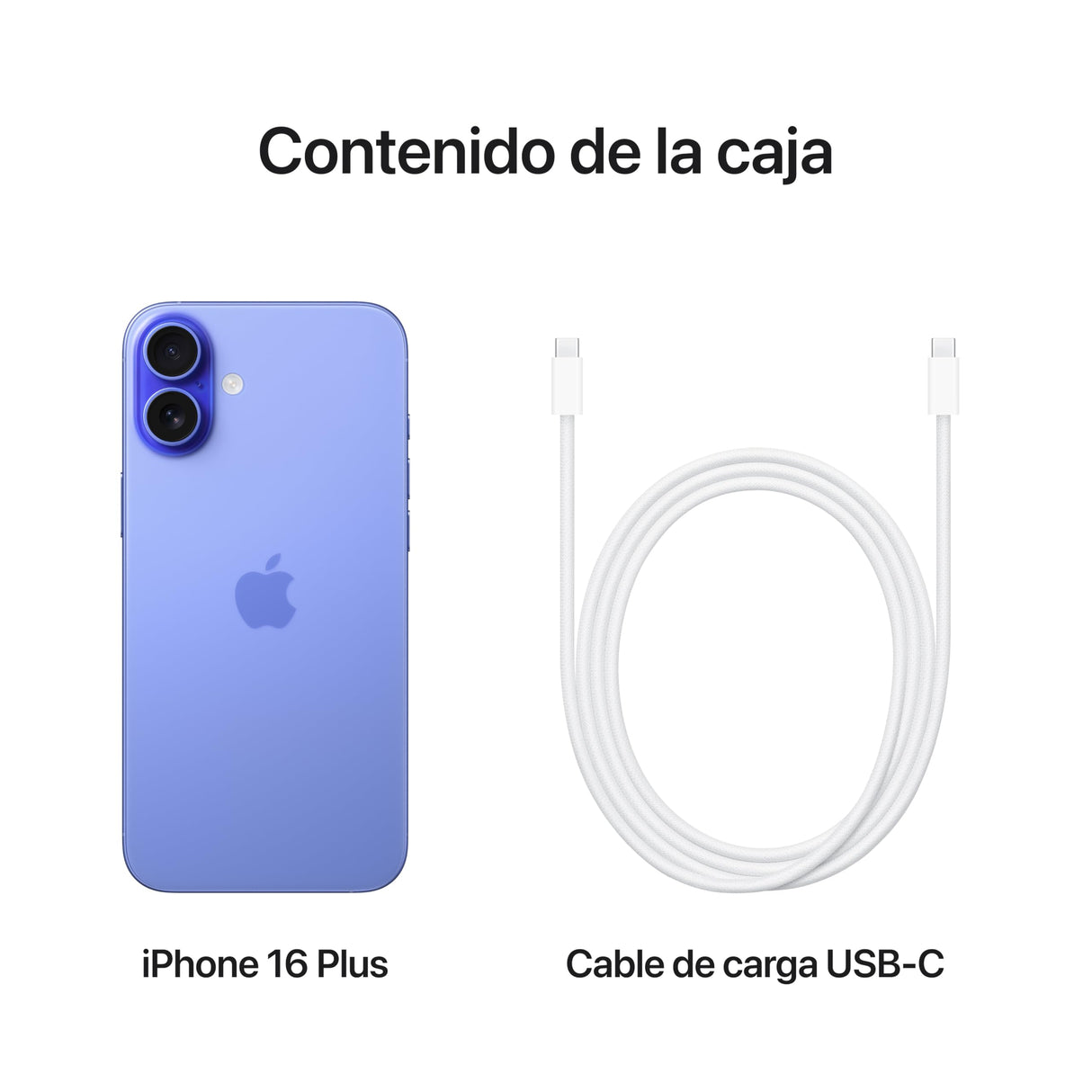 Apple iPhone 16 Plus (128 GB) - Azul Ultramar + Funda de Silicona con MagSafe - Denim