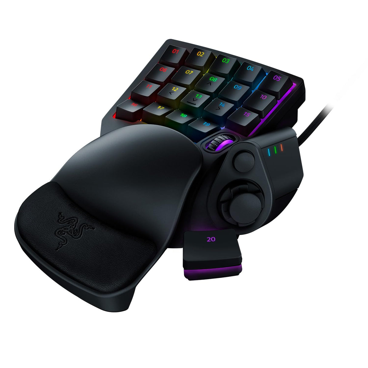 Razer Tartarus Pro - Teclado de Interruptor Óptico Analógico (Actuación Ajustable, 32 Teclas Programables, 8 Perfiles de Alternancia Rápida, Rapid Trigger) Negro
