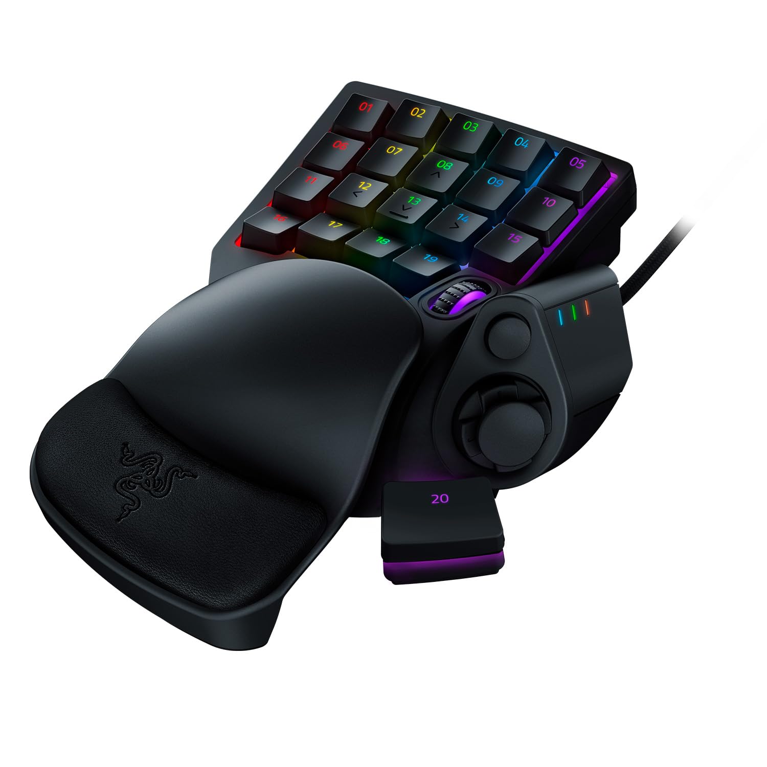 Razer Tartarus Pro - Teclado de Interruptor Óptico Analógico (Actuación Ajustable, 32 Teclas Programables, 8 Perfiles de Alternancia Rápida, Rapid Trigger) Negro
